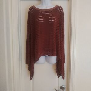 Hard Tail Forever Assymetrical Mesh Scoop Neck Top